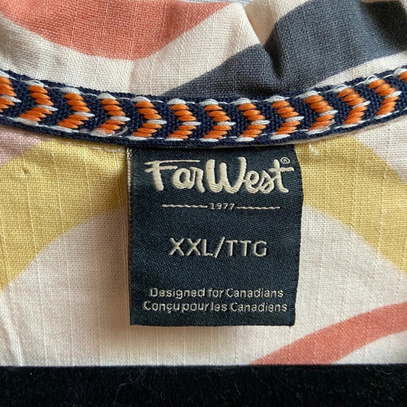 Far West Cotton Rayon short sleeve button up shirt Sz XXL - Picture 5 of 9